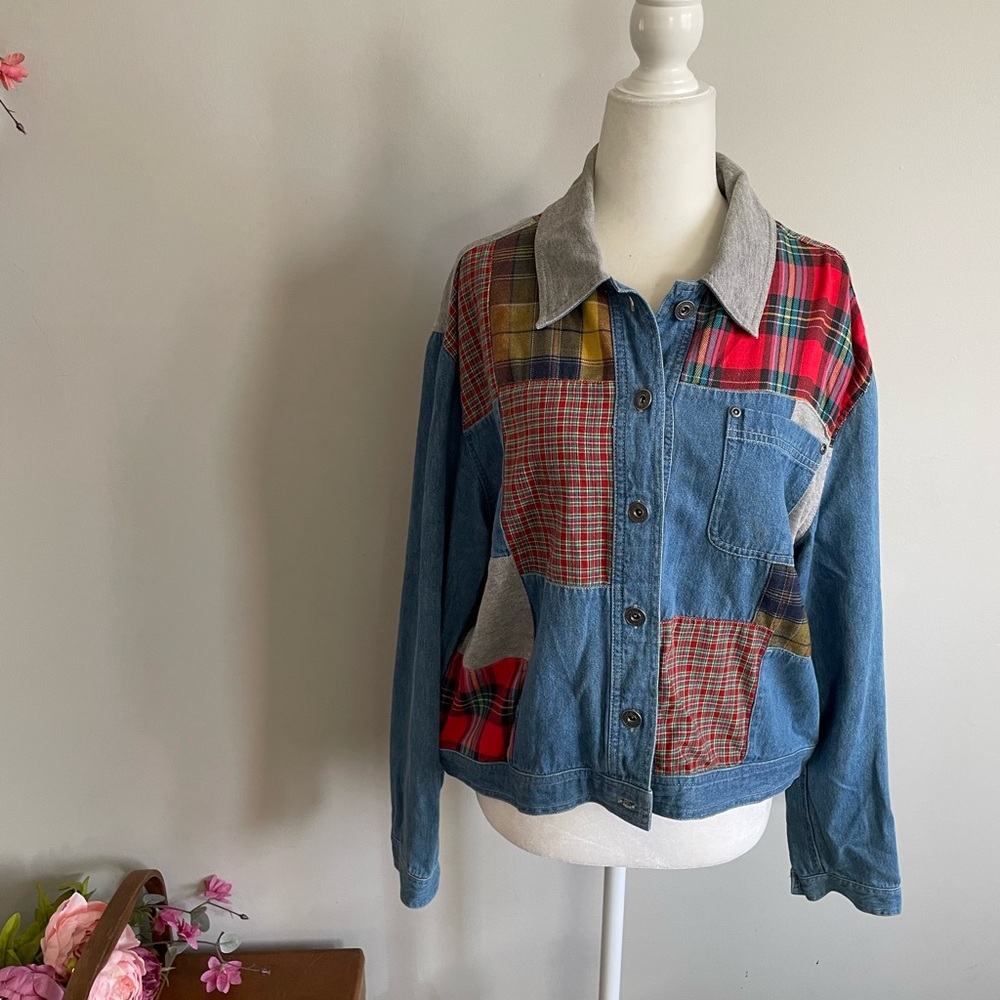 Patchwork Denim Jacket - image 1